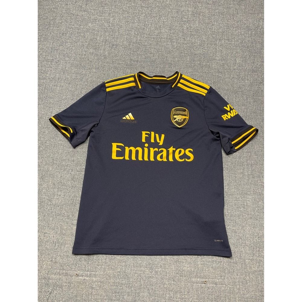 Adidas Arsenal FC 2019-20 Third Jersey Navy Yellow Youth Large Climalite Soccer